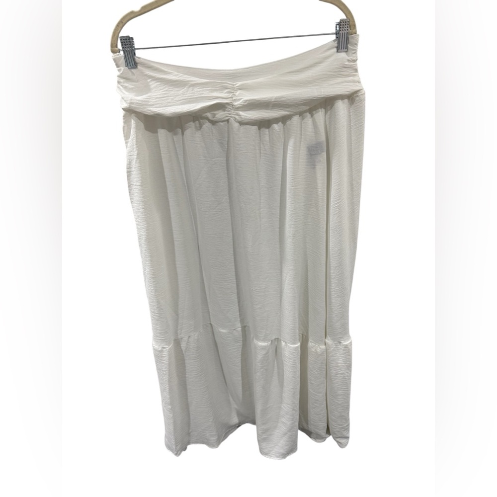 SHEIN Long Flowy‎ White Skirt